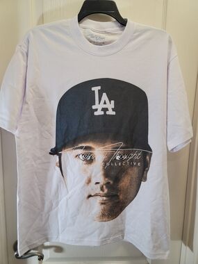 Shohei Ohtani Los Angeles LA Logo Graphic Tee - White - NWOT - XL